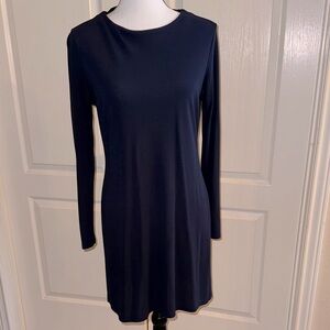 New York & Company Midnight Blue Long Sleeve Dress - Size Large